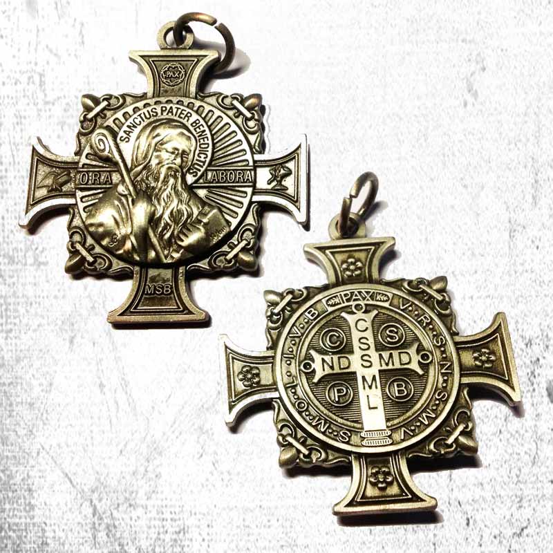 Medals and Cross of Saint Benedict in Bronze